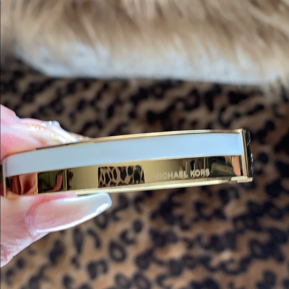 Michael Kors Jewelry - MK Gold & White Bangle Bracelet.